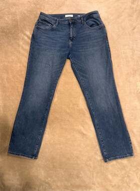 Warp + Weft Amsterdam Slim Jeans Men’s 36x30 Dark Wash Stretch Denim Mid Rise